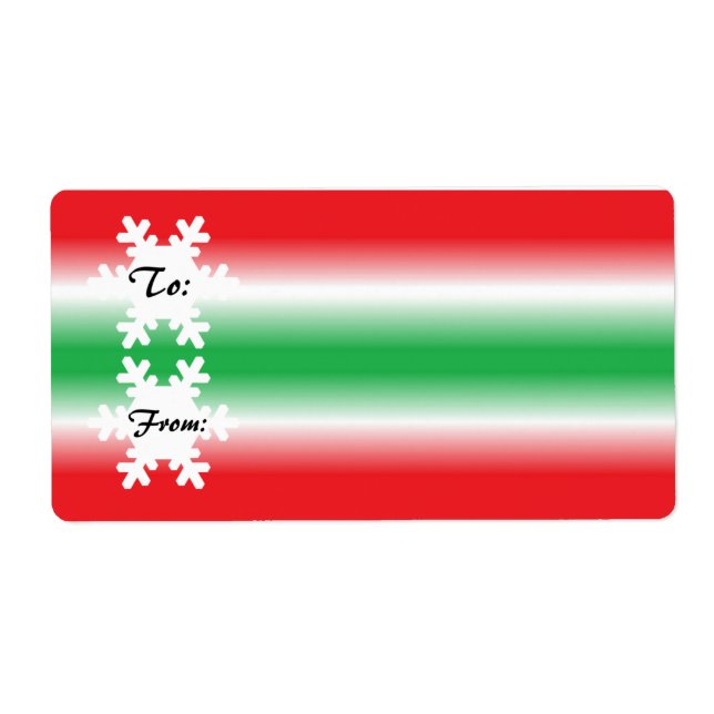 Alternativa de etiqueta roja y verde (Frente)