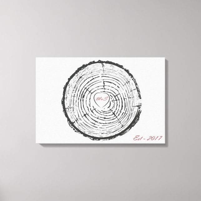 Alternativa de libro de bodas - Lienzo impreso (Anverso)