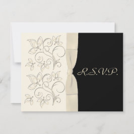 Alternativa de tarjetas R.S.V.P. de marfil y negro