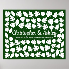 Alternativa para libro de visitas de boda de otoño