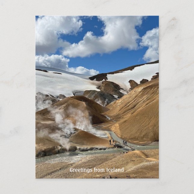 Altiplano islandés - postal (Anverso)