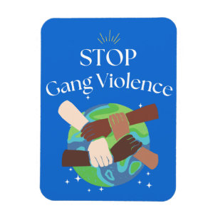 Alto a la violencia grupal Imán flexible de fotos