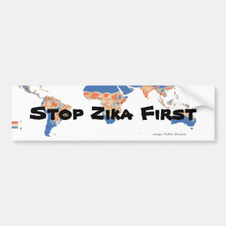 Alto al Zika primer pegatina de parachoques de Ros