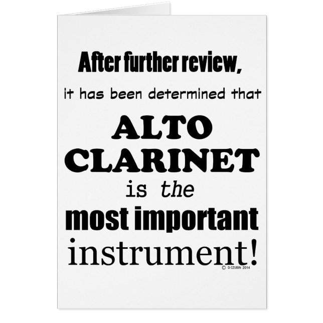 Alto Clarinet Instrumento más importante (Frente)