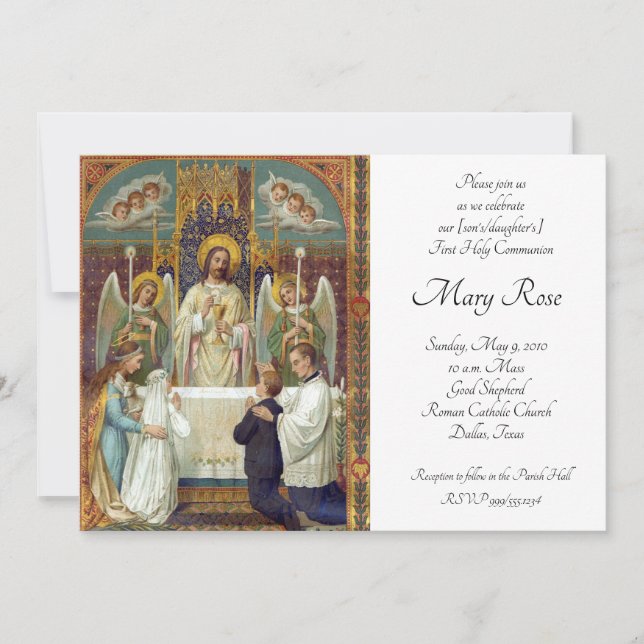 Alto en las primeras invitaciones de la comunión (Anverso)