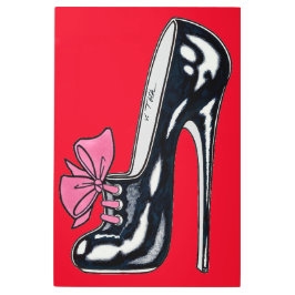 Alto talón con impresión Metalizado de inclinación