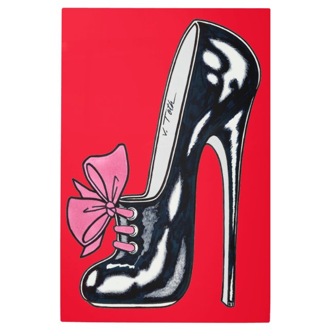 Alto talón con impresión Metalizado de inclinación (Anverso)