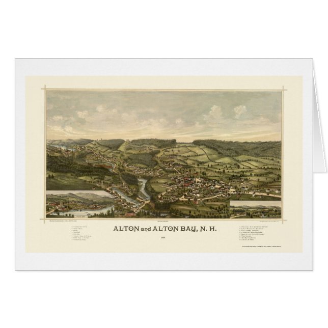 Alton, mapa panorámico del NH - 1888 (Anverso (Horizontal))