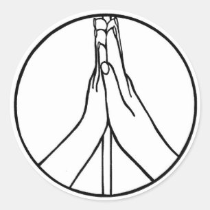 Altos cinco pegatinas del signo de la paz