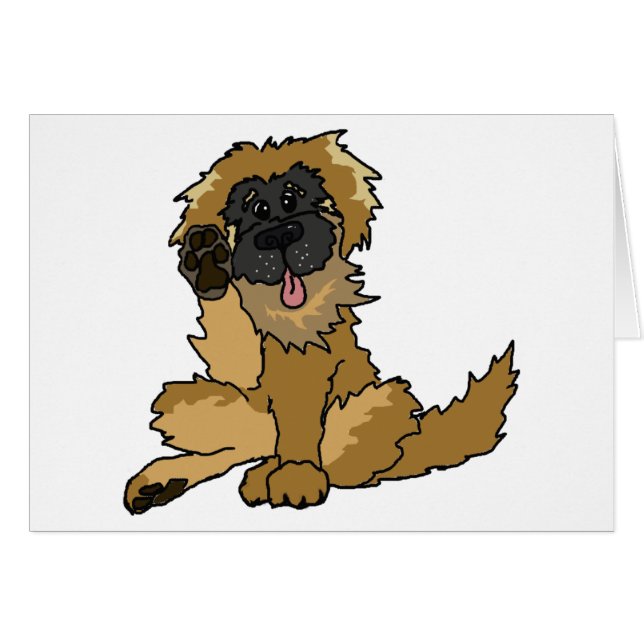 ¡Altos cuatro! Tarjeta de Leonberger (Anverso (Horizontal))