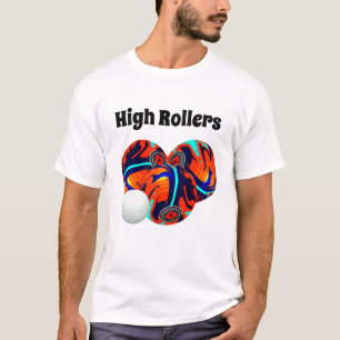 Altos rollos de bolos de césped, camiseta para hom