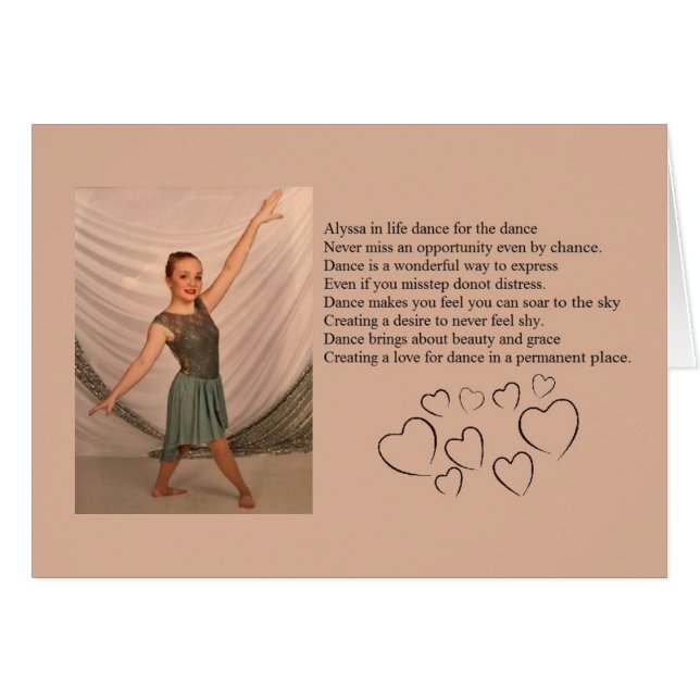 Alyssa Dance Poem (Anverso (Horizontal))