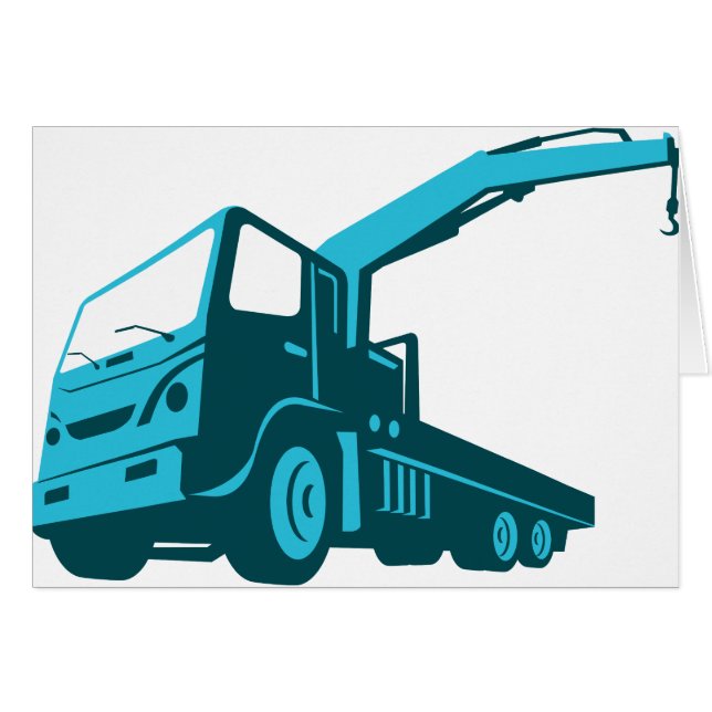 alzamiento del acarreo de la grúa del camión retro (Anverso (Horizontal))