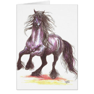 Alzar el caballo frisio