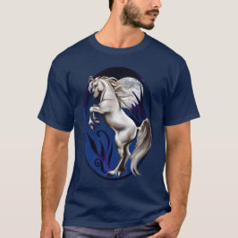 Alzar la camisa del óvalo del caballo blanco