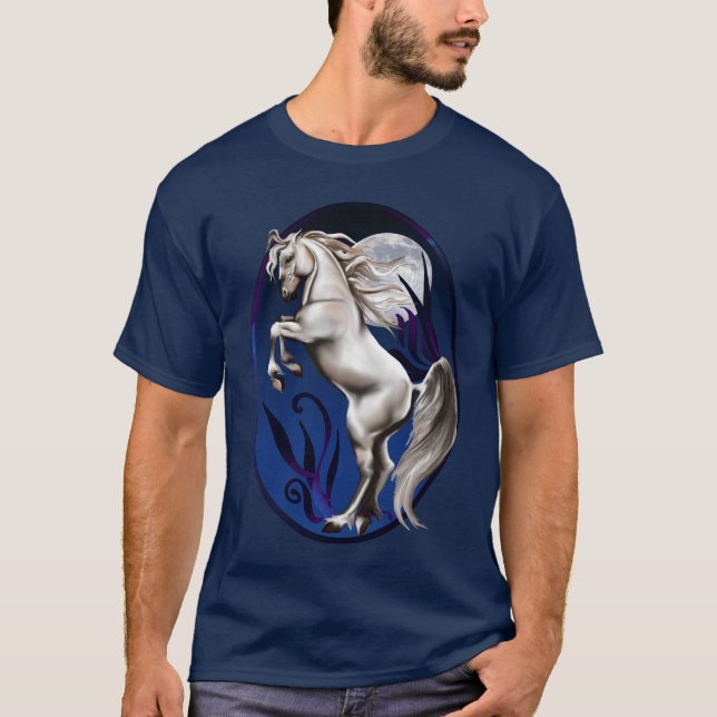 Alzar la camisa del óvalo del caballo blanco (Anverso)