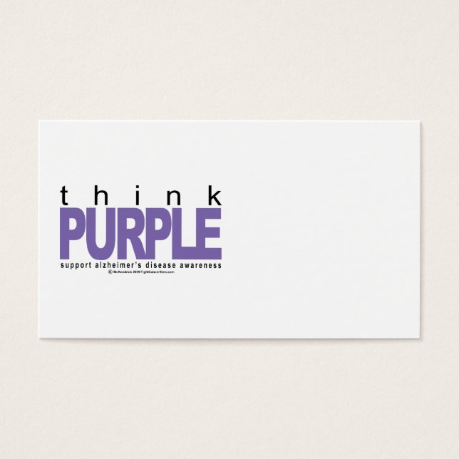 Alzheimers piensa en morado (Frente)
