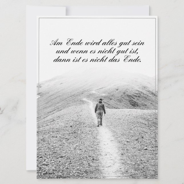 Am Ende wird alles gut sein (Anverso)