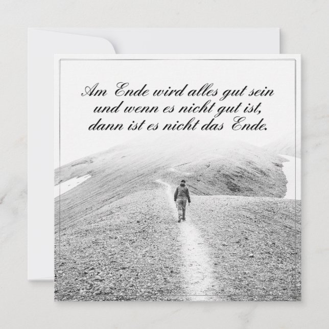 Am Ende wird alles gut sein (Anverso)
