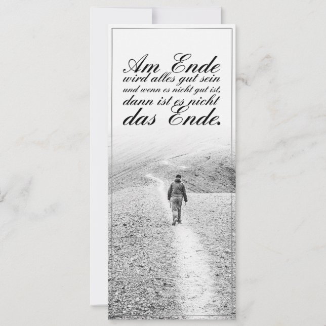 Am Ende wird alles gut sein (Anverso)