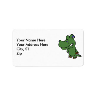 AM- Etiquetas de direcciones Gator divertidas