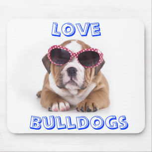 Ama a los Bulldogs, Alfombrilla para ratón de Bull