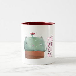 Ama a quien eres gato cactus... 11 onzas. Jarra