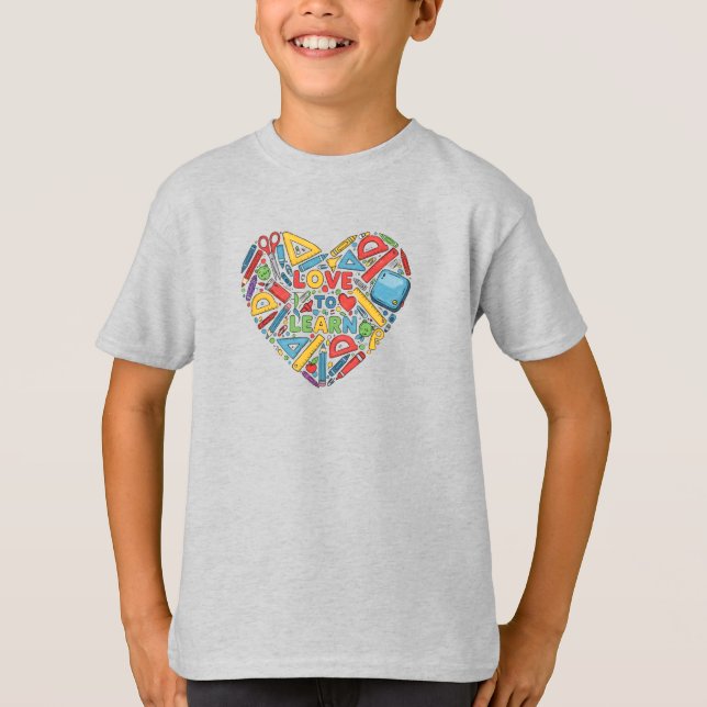 Ama aprender – camiseta para niños (Anverso)