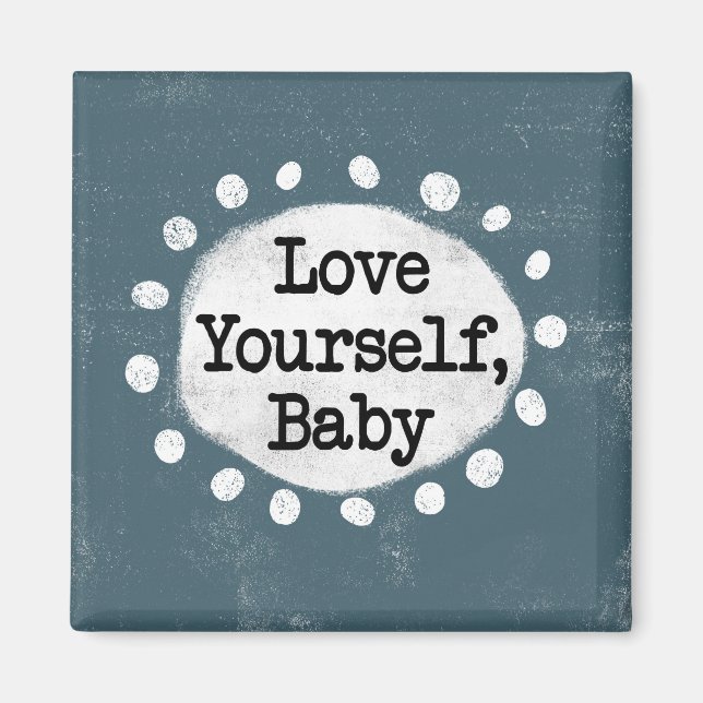 Ama Bebé - imán refrigerador gris (Frente)