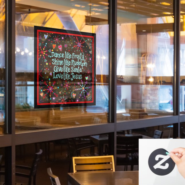 ¡Ama como Jesús! Pegatina de ventana 'Inspirivity' (ventana del restaurante)