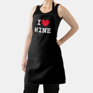 Ama el vino delantal divertido de cocina para aman