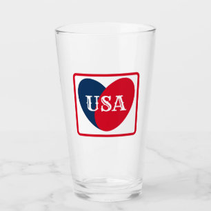 Ama la Patriótica Roja Blanca y Azul Corazón Simpl