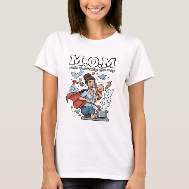 ama multitarea, camiseta a menudo desordenada (Anverso)