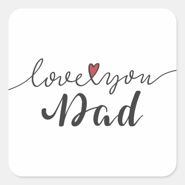Ama, papá, feliz día del padre | PEGATINA (Anverso)