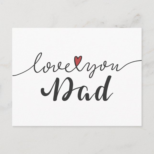 Ama, papá, feliz día del padre | Postal (Anverso)