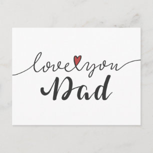 Ama, papá, feliz día del padre   Tarjeta postal