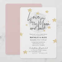 Ama tu luna y tu espalda Chica Invitación a Baby S