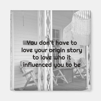 Ama tu mismo imán de vibraciones retro en blanco y