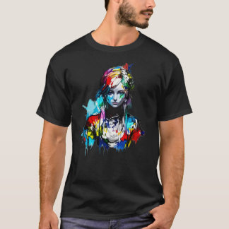 Ama tú mismo - Inspiradora camiseta con Chica