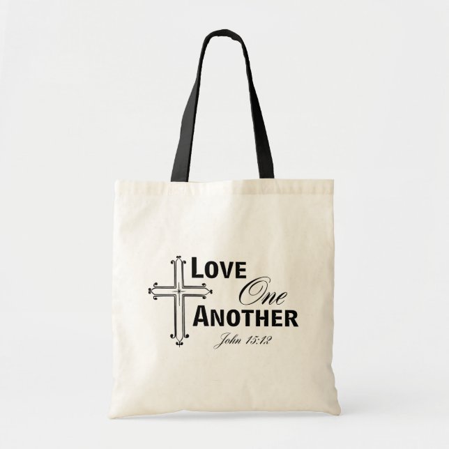 Ama Una Cruz Otra Bolsa De Tote (Frente)