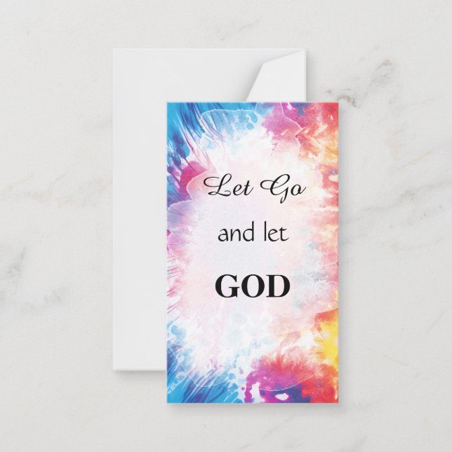 *~ Amabilidad Inspiradora, PERMITIR A DIOS Tarjeta (Anverso)