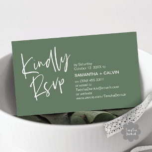 Amablemente responda Invitación de Boda Minimalist