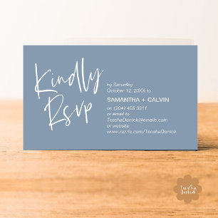 Amablemente responda Invitación de Boda Minimalist