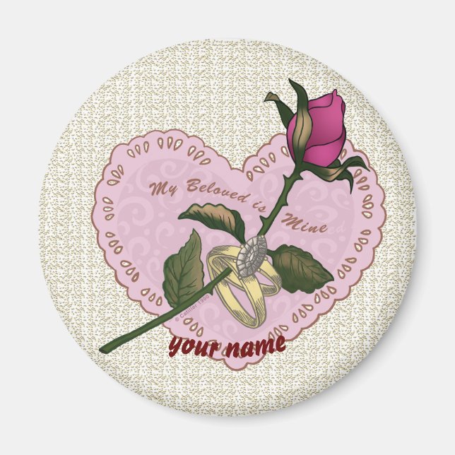 Amado imán boda Rosa de minas (Frente)