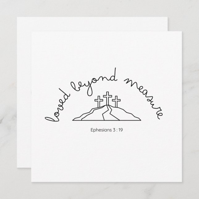 Amado Más Allá de Invitación Tarjeta Cristiana Fe (Anverso / Reverso)