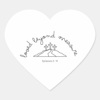 Amado más allá de la medida Pegatina fe cristiana 