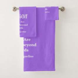 Amado más allá de las palabras mamá, morado-blanco