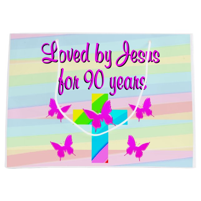 AMADO POR JESÚS POR LA BOLSA DE REGALOS DE 90 AÑOS (Anverso)