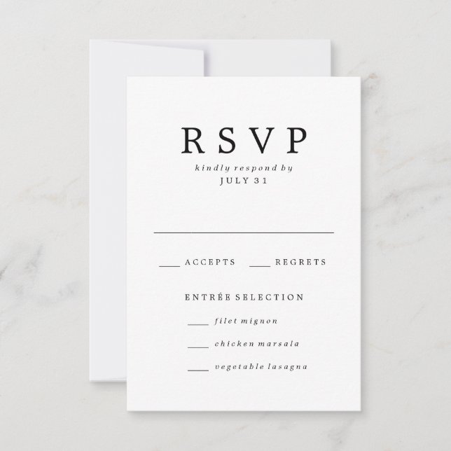 Amado | Tarjetas RSVP de boda (Anverso)