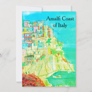 Amalfi Coast de Italia Postcard por artista